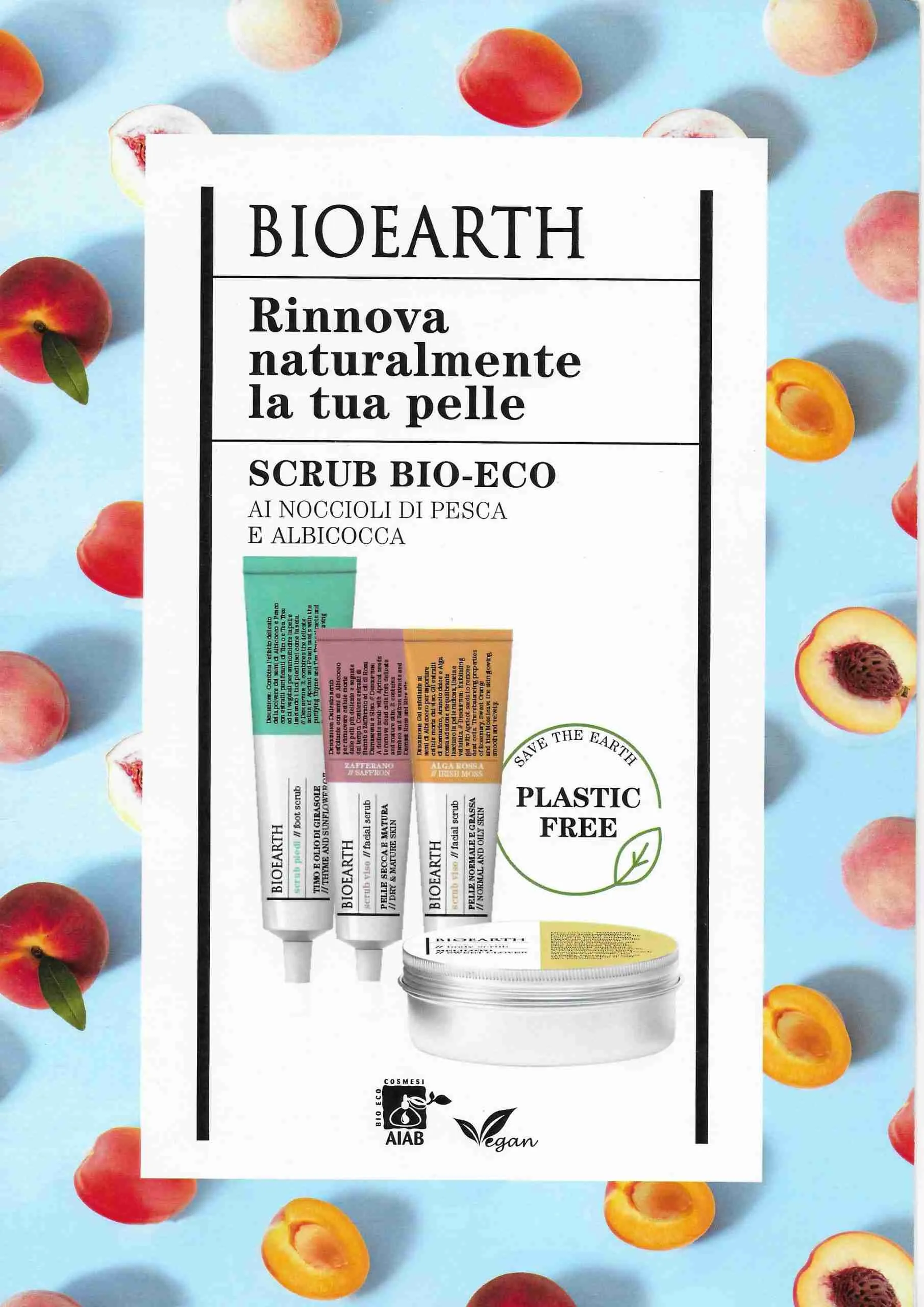 Bioearth SCRUB CORPO MELILOTO, NOCCIOLI DI PESCA E ALBICOCCA gommage esfoliante nutriente, tonificante, illuminante – Biologico Ecologico Vegano 250ml - immagine 3